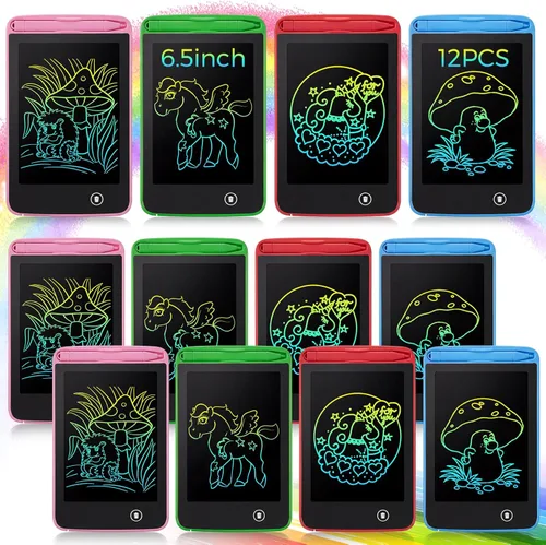 Miniatura 8 de Tinlade Paquete de 12 tabletas de escritura LCD para juegos de recuerdos de fiesta de niños, juguetes educativos de 8.5 pulgadas, regalos a granel