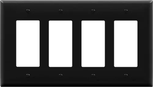 Miniatura 17 de ENERLITES Placa de pared decorativa para interruptor de luz o tomacorriente, tamaño 4-Gang 4.50" x 8.19", policarbonato termoplástico irrompible