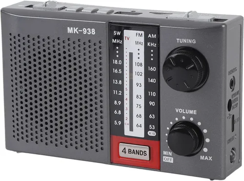 Miniatura 9 de Radio portátil AM FM para personas mayores, estéreo AM FM SW bandas completas Radio vintage con antena, perilla de sintonización grande, linterna