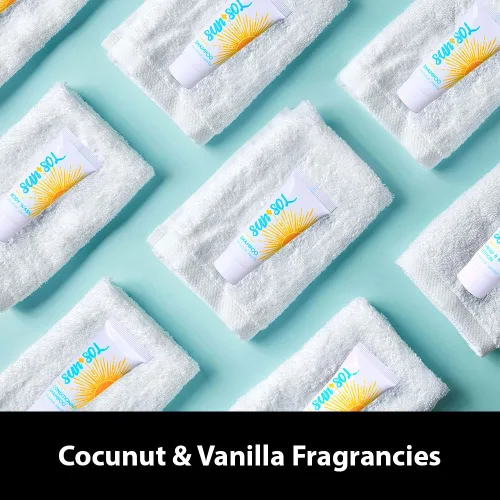 Miniatura 4 de World Amenities - Champú y acondicionador 2 en 1 de limpieza a granel Sun + Sol con fragancias cálidas de coco y vainilla, artículos de tocador