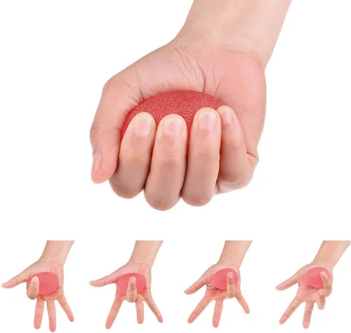 Miniatura 2 de Pelotas de ejercicio de mano, en forma de huevo, 3 resistencias para apretar (suaves, medias, firmes), para entrenamiento de manos, terapia física