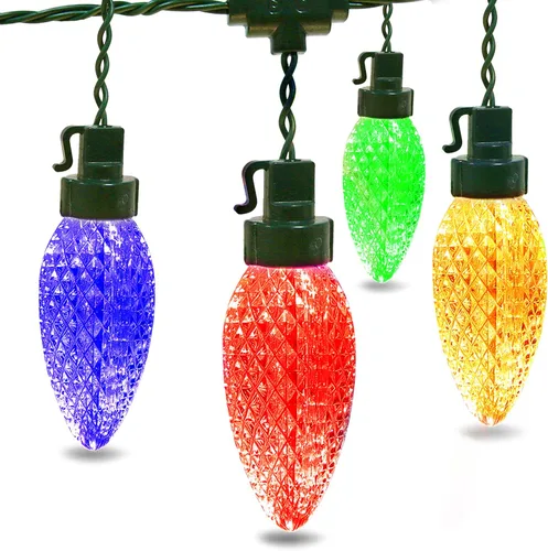 Miniatura 4 de AWQ Cadena de luces para exteriores de 35 pies de 3.9 pulgadas, luz de cono de pino súper grande, inastillable e impermeable, luz decorativa
