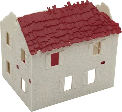 Miniatura 8 de BMC WW2 Granja francesa bombardeada - Accesorio de conjunto de soldados de plástico para juguetes en miniatura