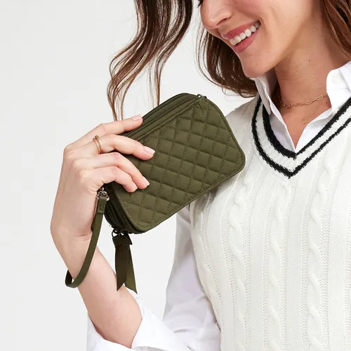 Miniatura 7 de Bolso cruzado todo en uno de algodón para mujer con protección RFID