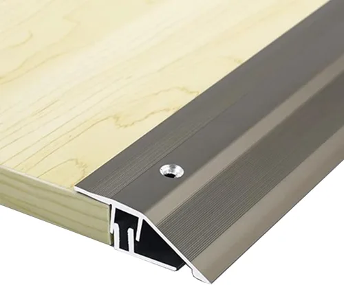 Miniatura 2 de Kunovo Tira de umbral decorativa para pisos de aluminio, barra de unión antideslizante con tornillo y base, rampa de borde de puente para silla