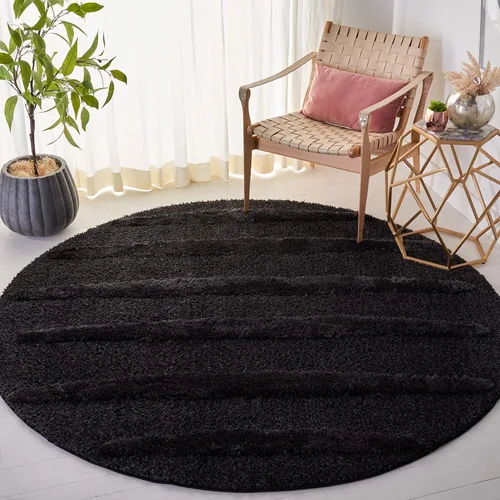Miniatura 12 de SAFAVIEH Hi-Lo Shag Collection - Alfombra para pasillo, 2 pies 2 pulgadas x 8 pies, color beige, diseño moderno a rayas, no desprende pelusa