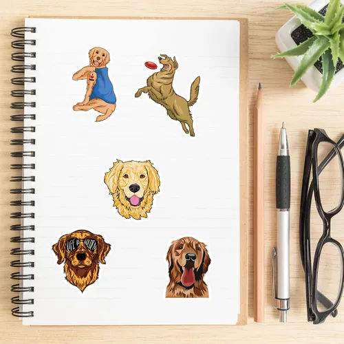 Miniatura 7 de Paquete de 50 calcomanías de perro para niños, adolescentes y adultos, calcomanías impermeables Asverbet para botella de agua, laptop, teléfono