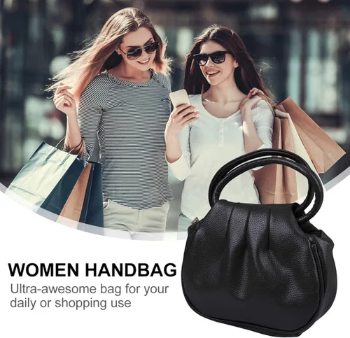 Miniatura 5 de TENDYCOCO Bolso casual para mujer Mini bolsa de dumpling Bolso de embrague PU para compras boda cóctel (rojo)