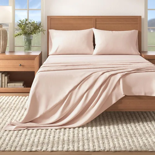 Miniatura 10 de Great Bay Home - Juego de sábanas de franela tamaño individual - 100% algodón turco, de doble cepillado, sábanas de invierno - Juego de ropa de cama