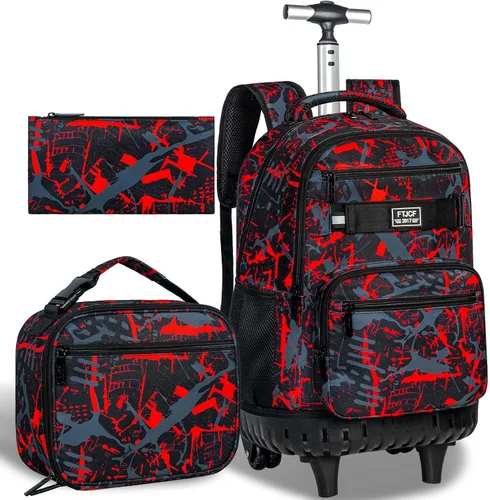 Miniatura 15 de 3 piezas de mochila rodante para mujeres y hombres, bolsa de 21 pulgadas para adultos con ruedas, juego de mochilas con ruedas para niñas y niños