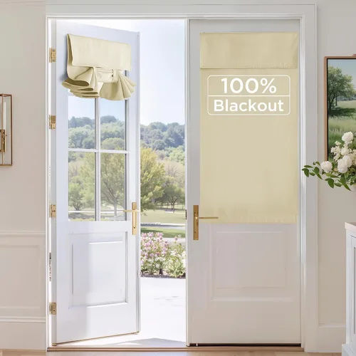 Miniatura 59 de RYB HOME 2 Paneles Cubierta de Ventana de Puerta de Aula, Persianas Opacas para Ventanas y Puertas de Aula Cubierta Persianas de Confinamiento