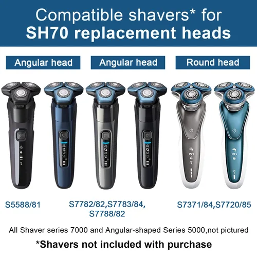 Miniatura 2 de SH70 - Cabezales de repuesto compatibles con Philips Norelco Series 7000, cuchillas mejoradas para cabezales de repuesto Norelco 7000, paquete de 3