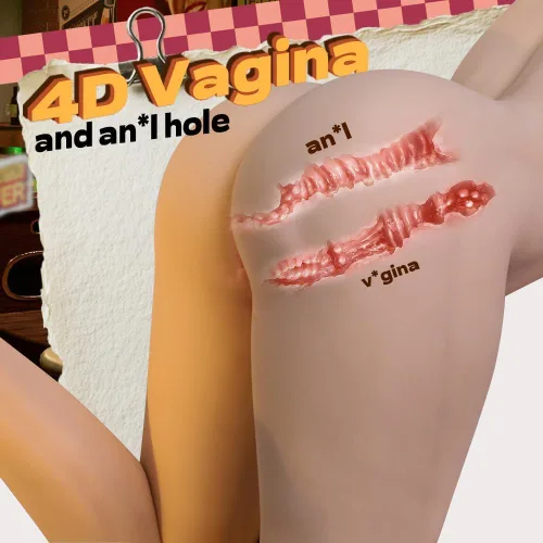 Miniatura 5 de Muñeca sexual realista de 52.3 libras con pierna, masturbador masculino con coño de pecho relleno de gel, muñecas sólidas de TPE para sexo, muñeca