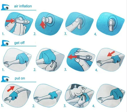 Miniatura 4 de 2 – 4 unidades de flotadores inflables de natación, alas de agua flotantes, anillo de brazo de natación para niños y adultos 30-150 libras Azul