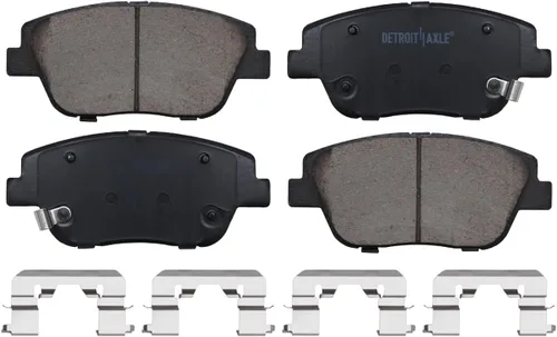 Miniatura 7 de Detroit Axle - Kit de freno delantero para 2011-2016 Kia Optima 2011-2015 Hyundai Sonata Rotores de freno de disco pastillas de freno de cerámica
