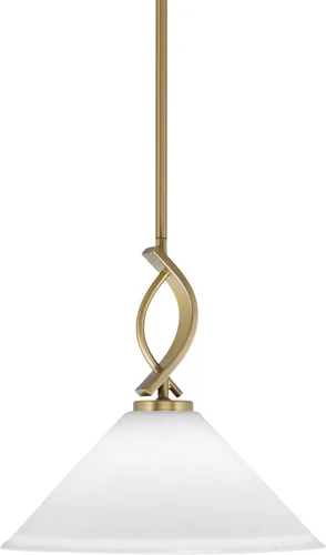 Miniatura 51 de Toltec Lighting Cavella Stem Colgado Mini colgante, acabado grafito, vidrio de muselina blanca de 4 pulgadas