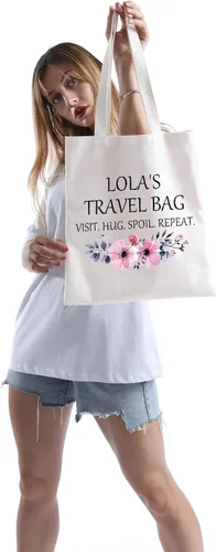 Miniatura 5 de POFULL Bolsa de viaje Lola - Regalo de cumpleaños, visita, abrazo, repetición de estropeo, bolsa de cosméticos, Bolso tote de viaje de Lola, Grande