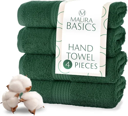 Miniatura 56 de MAURA Basics - Toallas de baño de 100 % algodón turco con bucles de gancho. Juego de toallas de felpa absorbentes de lujo extra grandes para baño