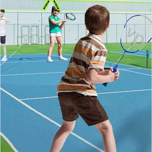 Miniatura 3 de Juego de bádminton portátil - 4.9 ft de altura x 8.9 ft de ancho, ligero y fácil de instalar con bolsa de transporte, red de polietileno verde