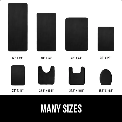Miniatura 2 de GORILLA GRIP Tapete de Baño de Espuma Viscoelástica, Tapetes de Baño de Terciopelo Suave y Absorbente, Puntos Duraderos en la Parte Inferior, Negro