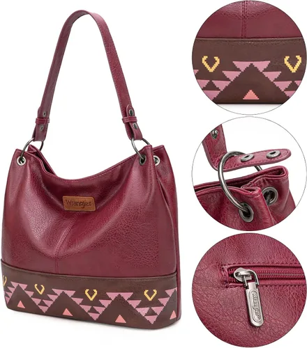 Miniatura 137 de Wrangler Hobo - Bolsas para mujer de cuero vegano con asa superior, bolsos de hombro y bolsos
