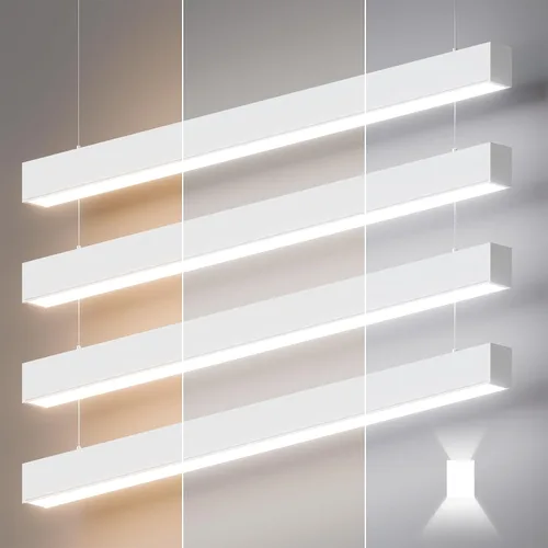 Miniatura 15 de Luz lineal LED de 4 pies, luz arriba y abajo de 50/45/40/35/30W, CCT de 3000/4000/5000K, luminarias lineales comerciales y residenciales