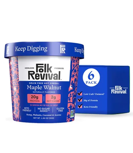 Miniatura 14 de Folk Revival Blueberry Almond Keto Instant 'Oatmeal' – 0.71 oz de proteína, 0.71 oz de carbohidratos netos, alto en fibra, sin OMG, sin gluten