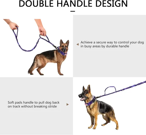 Miniatura 6 de DAGANXI Collar táctico para perro, collar ajustable de nailon para entrenamiento militar con asa de control y hebilla de metal pesado para perros
