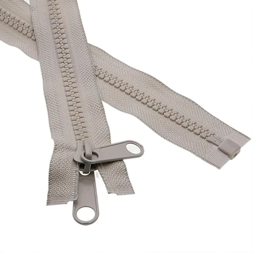 Miniatura 7 de Leekayer 2 cremalleras resistentes #10 de 48 pulgadas para coser y separar cremalleras de plástico grandes, cinta negra con doble lengüeta Negro