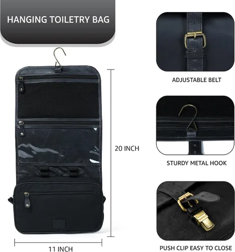Miniatura 2 de LEATHER VILLAGE DOPP-3, Negro