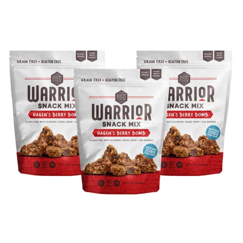 Miniatura 13 de BeeFree Warrior Mix Granola sin gluten – Bocaditos de granola gruesos Granola paleo, baja en carbohidratos, sin granos, sin conservantes, sin