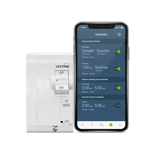 Miniatura 30 de Leviton Disyuntor inteligente de 2ª generación con control remoto, GFCI, 1 polo, 20 amperios, 120 voltios, clasificación de interrupción de 10kA