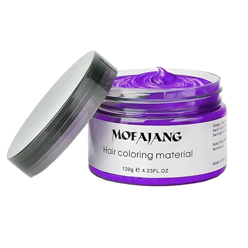 Miniatura 2 de Cera de color temporal para el cabello, spray de color para el cabello morado, 4.23 onzas de cera de cabello desechable natural en aerosol, cera