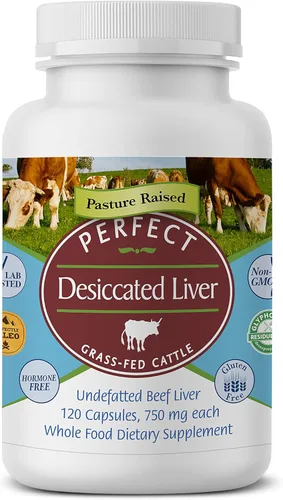 Perfect Supplements Paquete de nutrición integral – Cápsulas de verduras acuáticas y cápsulas de hígado de res desecadas – Energía diaria, vitalidad