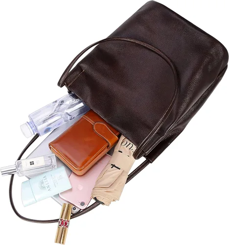Miniatura 40 de Iswee - Bolsos de cuero genuino, diseño de hombro Hobo, bolsos para mujer