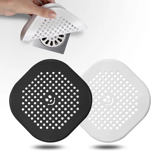 Miniatura 23 de Protector de silicona para cubrir drenaje de ducha, bañera, cocina, baño, recoge restos de cabello, paquete de 2, color negro