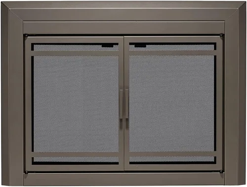 Miniatura 13 de UniFlame - Kendall - Puertas de chimenea estilo gabinete con vidrio templado ahumado