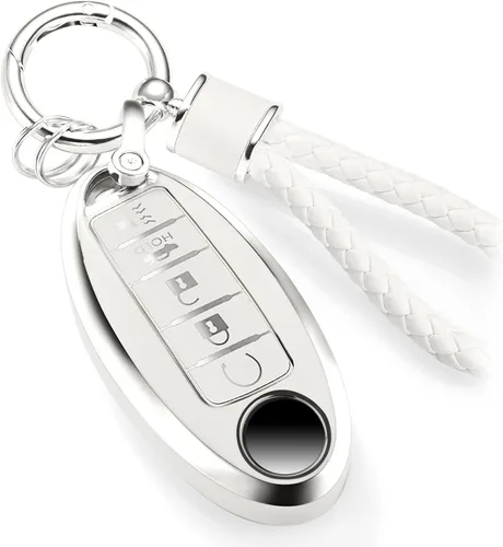 Miniatura 49 de Funda para Llavero Mercedes con Llavero de Cuerda Trenzada de Metal, Funda de Llave Suave Mejorada para Carcasa de Llavero Remoto Inteligente Sin