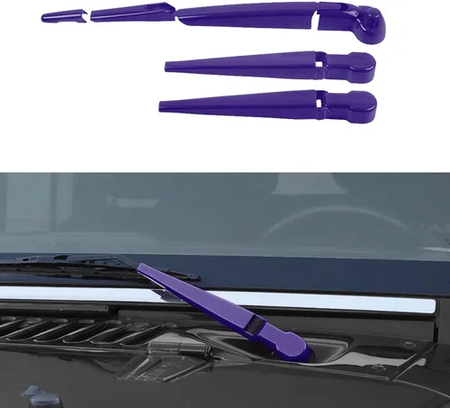 Miniatura 17 de RAZPOY JK Limpiaparabrisas frontal y trasero, 3 piezas, compatible con Jeep Wrangler JK JKU 2007-2017, azul