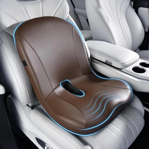Miniatura 26 de Coverado Almohada de apoyo lumbar para automóvil, almohada ergonómica de espuma viscoelástica para silla de oficina, nuevo cojín de respaldo