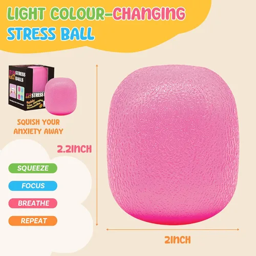 Miniatura 3 de Juguetes para ansiedad, pelotas antiestrés para niños y adultos, cambian de color con el sol, bola de masa de tiro lento, juguetes para ansiedad