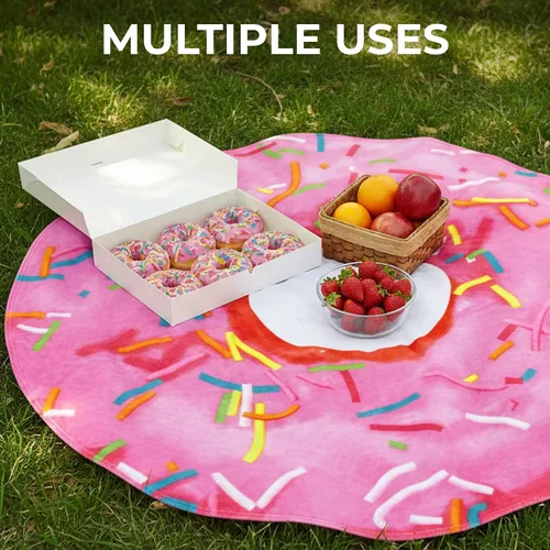 Miniatura 38 de Zulay Kitchen Manta Decorativa de Tortilla Burrito - Manta Gigante de Tortilla de Doble Cara para Adultos y Niños - 285 GSM Manta de Comida Suave