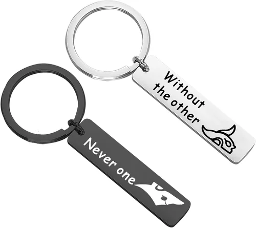 FAADBUK Llavero inspirado en la Liga de Legen regalo de los cazadores eternos regalo para parejas nunca uno sin el otro
