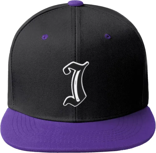 Miniatura 189 de Daxton Gorra clásica con visera de billete plano con letras del alfabeto inglés antiguo de la A a la Z