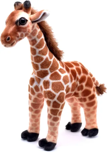 HWD Muñeca de jirafa de peluche realista de 14 pulgadas, lindos animales de peluche suaves para niños pequeños, Navidad, cumpleaños