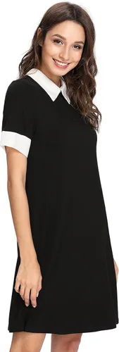 Miniatura 5 de Floerns Camiseta holgada Casual para Mujer, Vestido flojo, Simplemente combina con un collar, Manga 34
