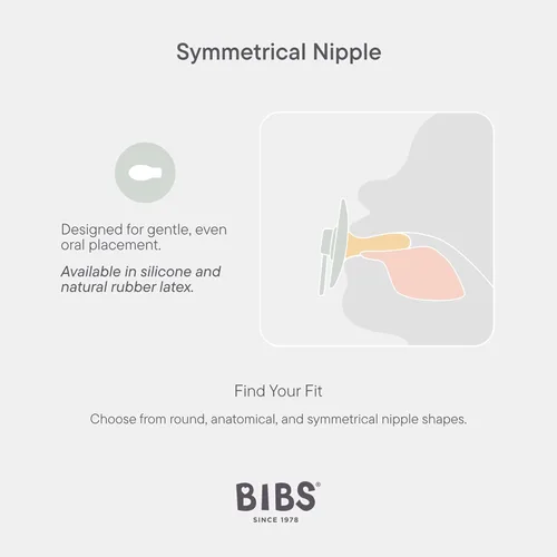 Miniatura 3 de BIBS Colour - Chupetes con pezón simétrico, goma natural para bebé, juego de 4 chupetes sin BPA, fabricados en Dinamarca, mezcla de rubor, talla 0 a