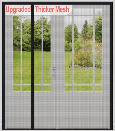 Miniatura 8 de Okayavo Puerta de Pantalla Magnética Mejorada Más Gruesa de 255g/㎡ Malla Reforzada, Reversible de Apertura Lateral Izquierda y Derecha, Adecuada
