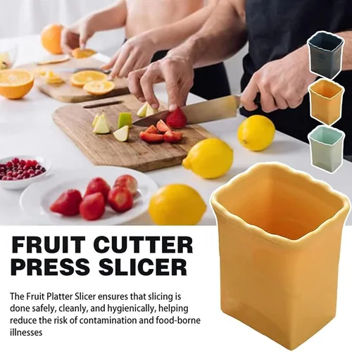 Miniatura 2 de Generic 3 piezas de cortador de tazas – Nueva taza de acero inoxidable para cortar frutas y verduras, multiusos, fresa, plátano, ensalada fresca