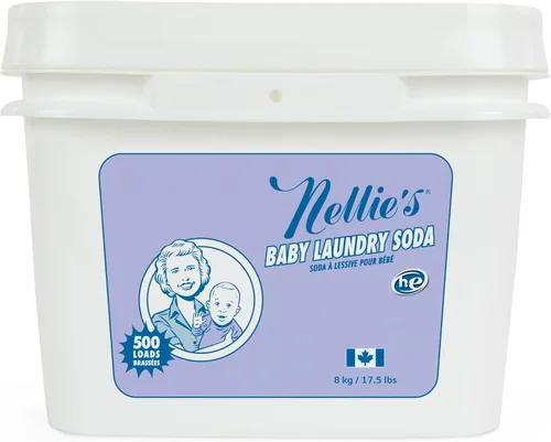 Miniatura 7 de Nellie's Soda de lavandería para bebés – Detergente para ropa en polvo a granel para piel sensible de bebés – Sin fragancia, suave y eficaz – 500